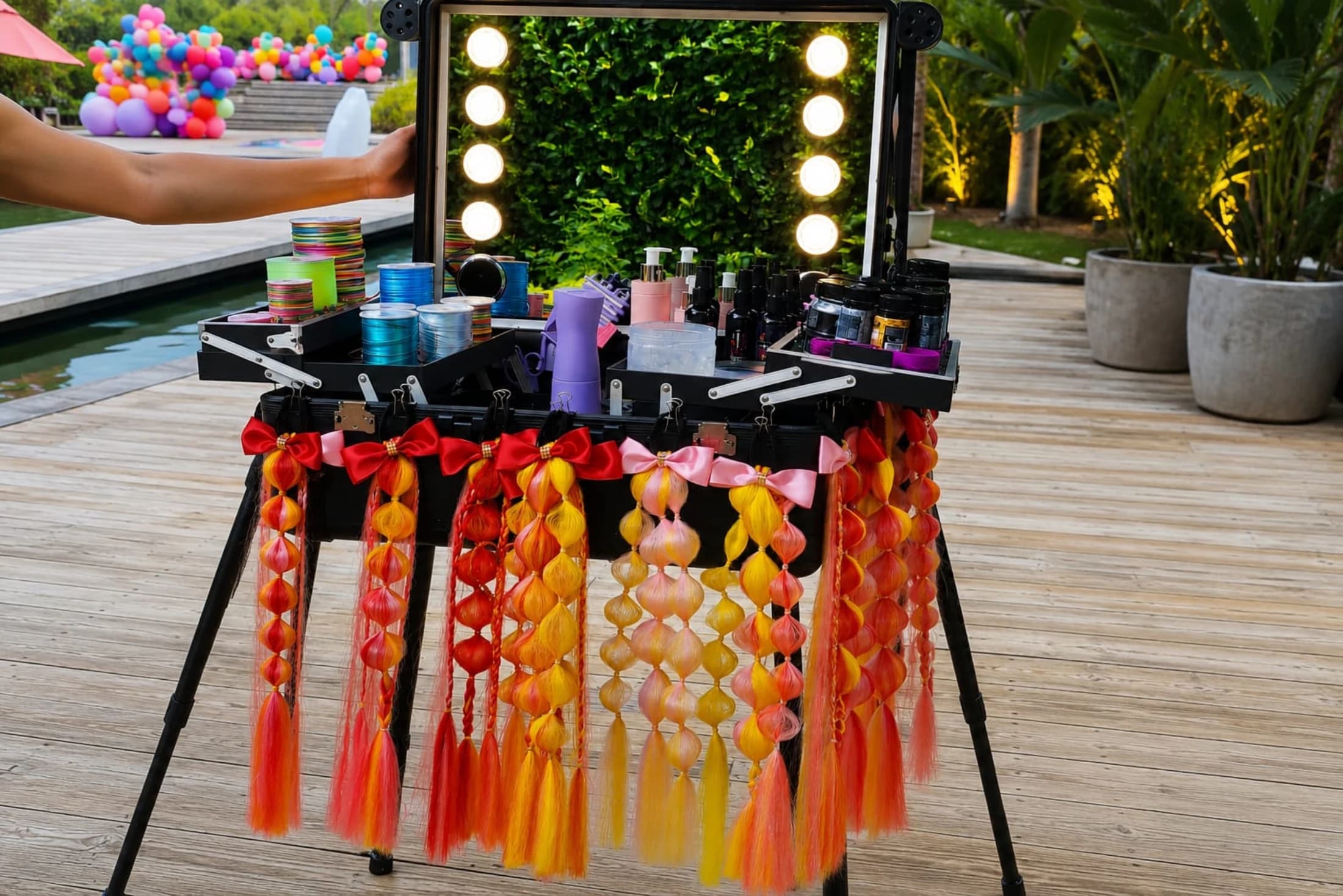 criança em uma experiência de Camarim Fashion Hair